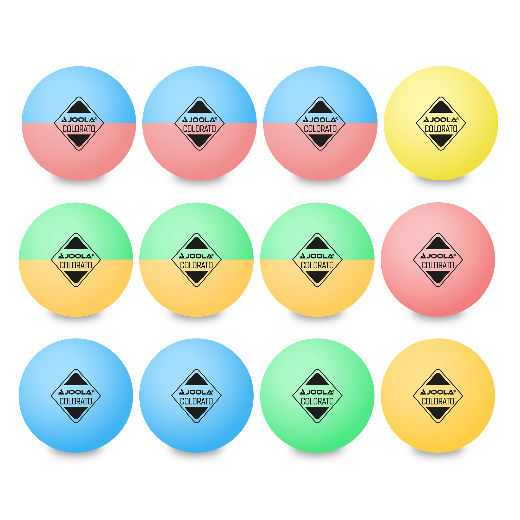 Joola tavolo da tennisball colorato 12er