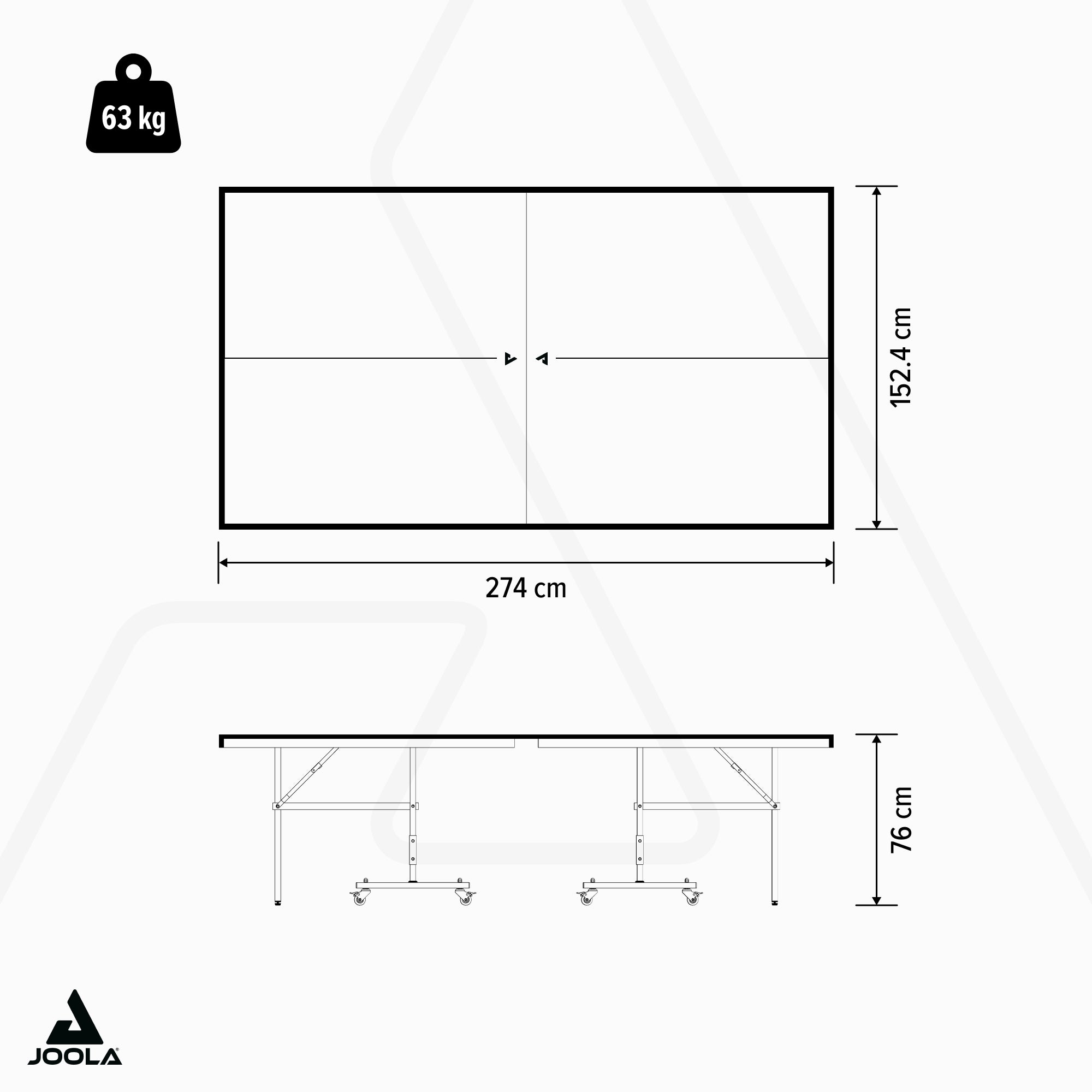Piastra da ping -pingoor joola da tennis j200a