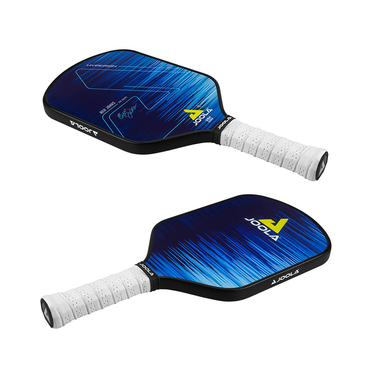 Zoom auf das JOOLA Pickleball Schläger Ben Johns Hyperion CAS 16, betont das hochwertige Material.