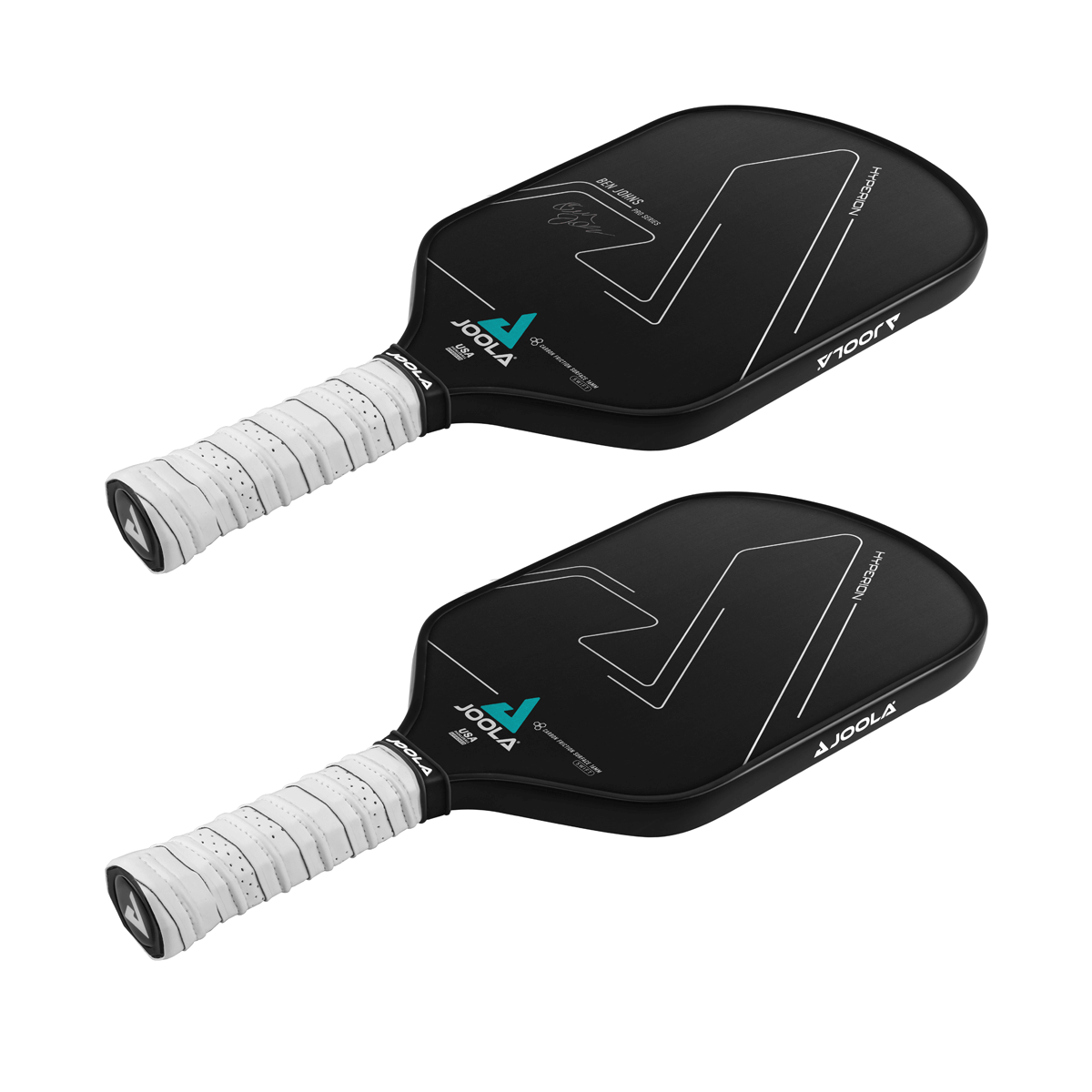 JOOLA Pickleball Schläger Ben Johns Hyperion CFS 16 SWIFT - Detailaufnahme des Griffbereichs für bessere Kontrolle.