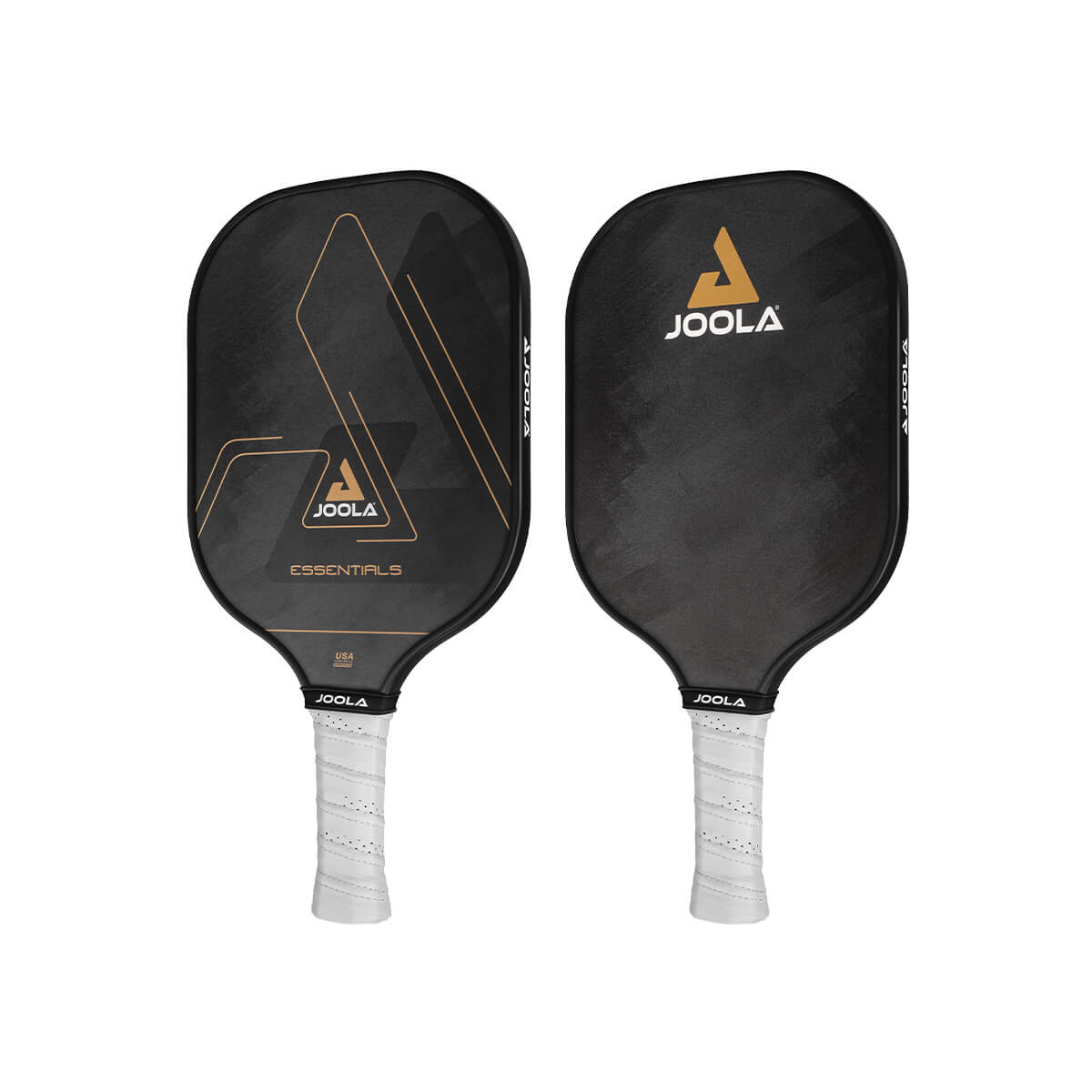 Rückansicht des JOOLA Pickleball Schläger Essentials black, mit Sicht auf die Materialbeschaffenheit.