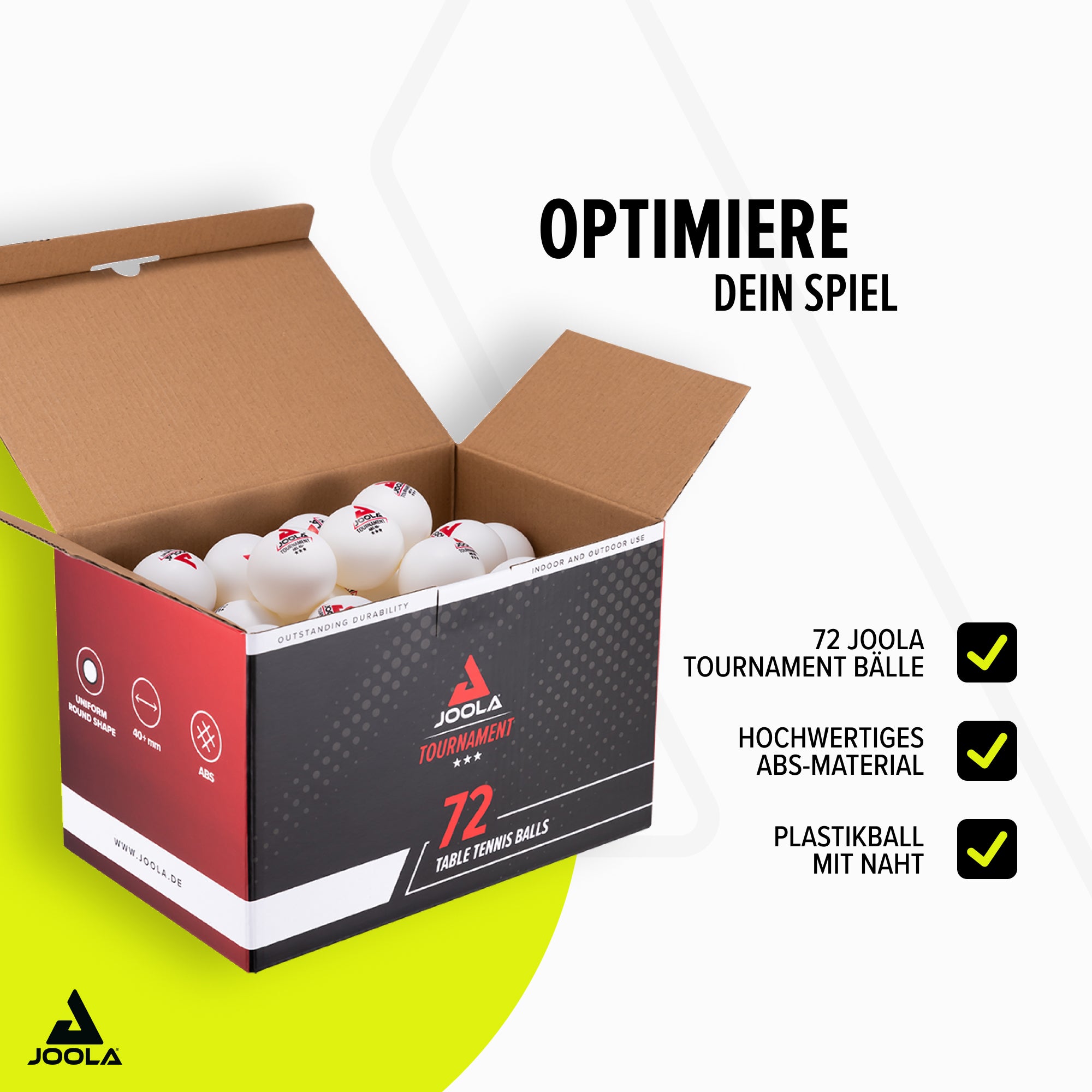 Torneo di palline da tennis joola *** 40+ 72 pacchetto