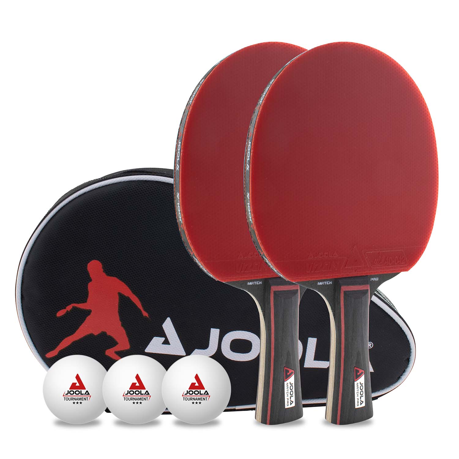 JOOLA TISCHTENNIS-SET DUO PRO in Seitenansicht mit Fokus auf das Design.