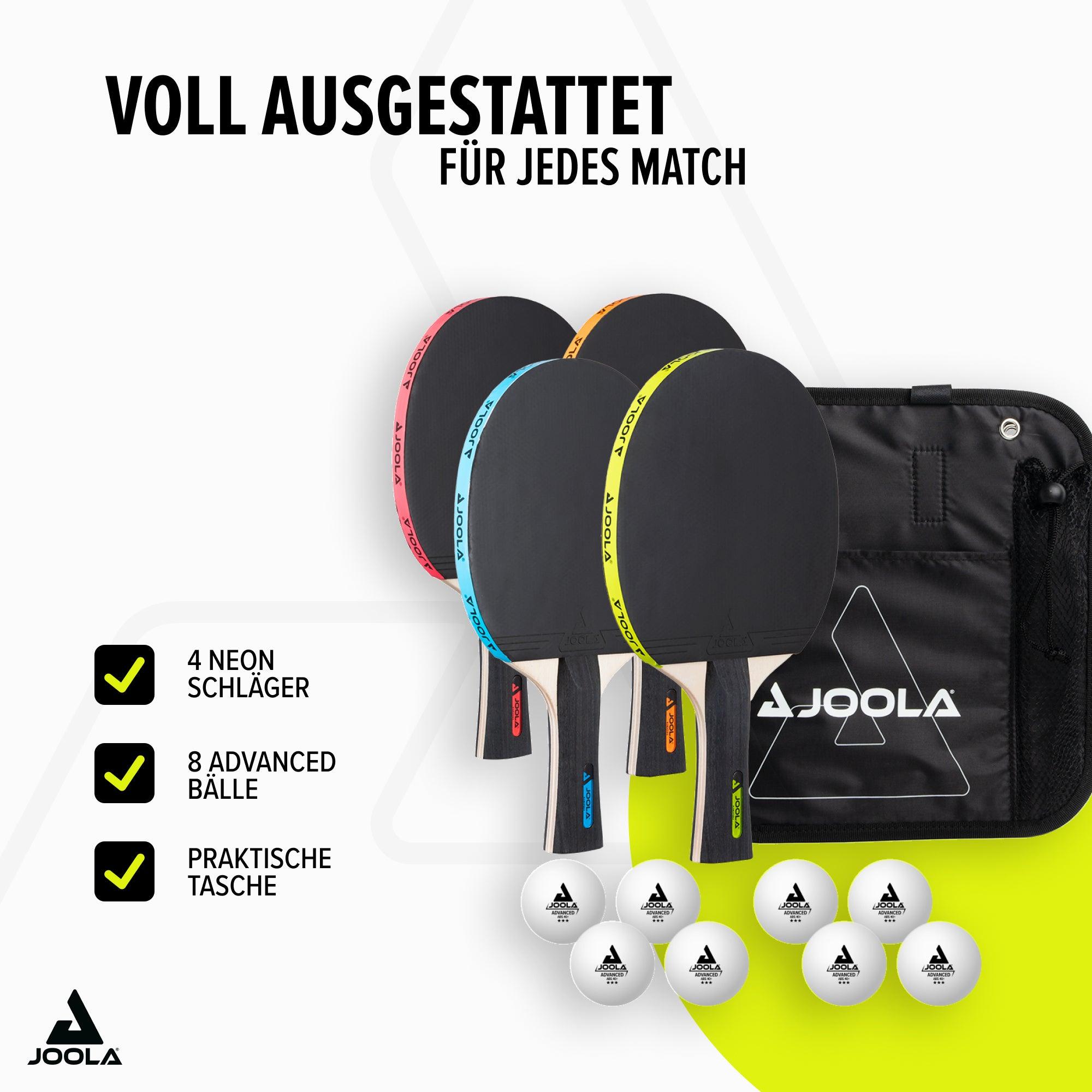 Joola table ping tennis set neon