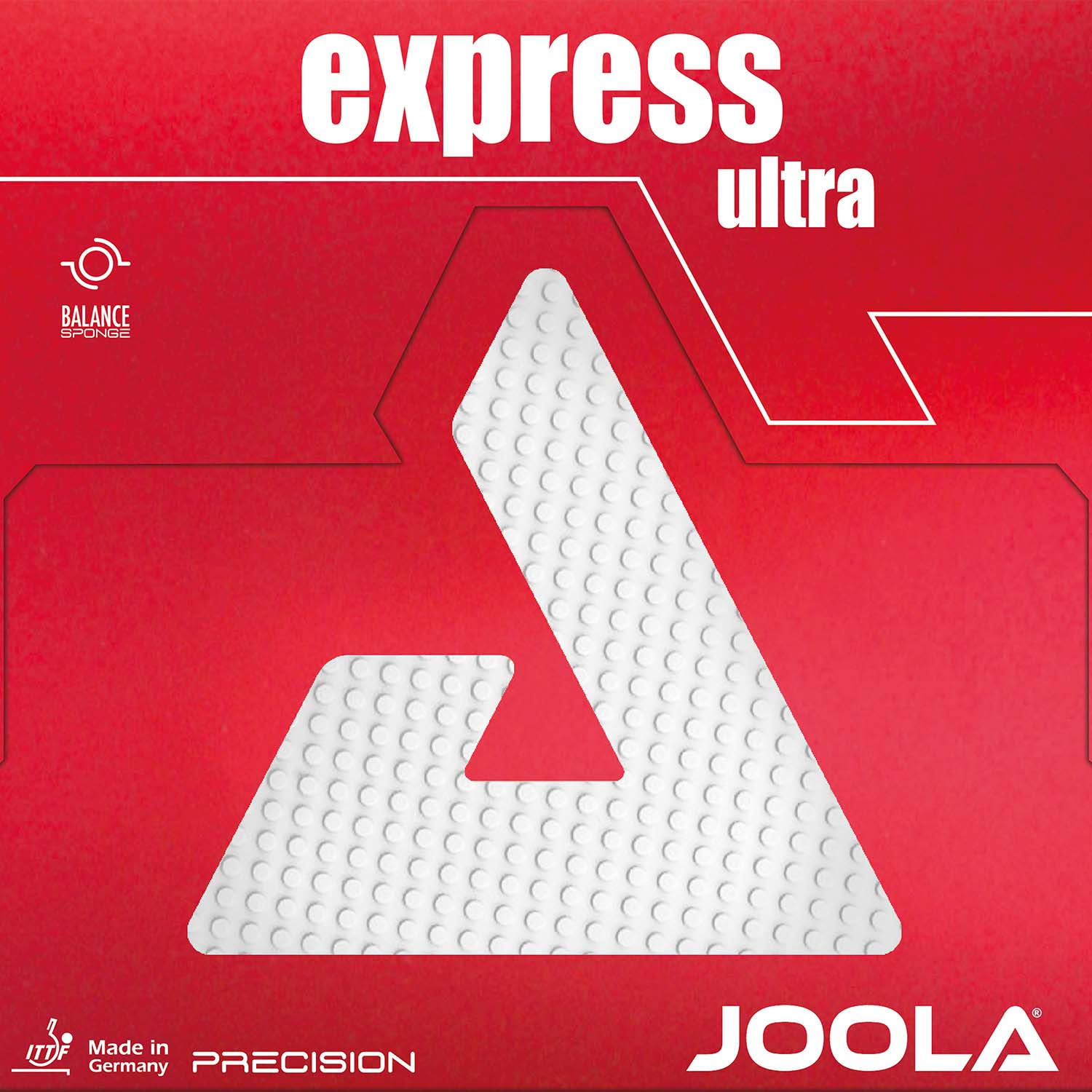 JOOLA Belag EXPRESS ULTRA in Seitenansicht mit Fokus auf das Design.