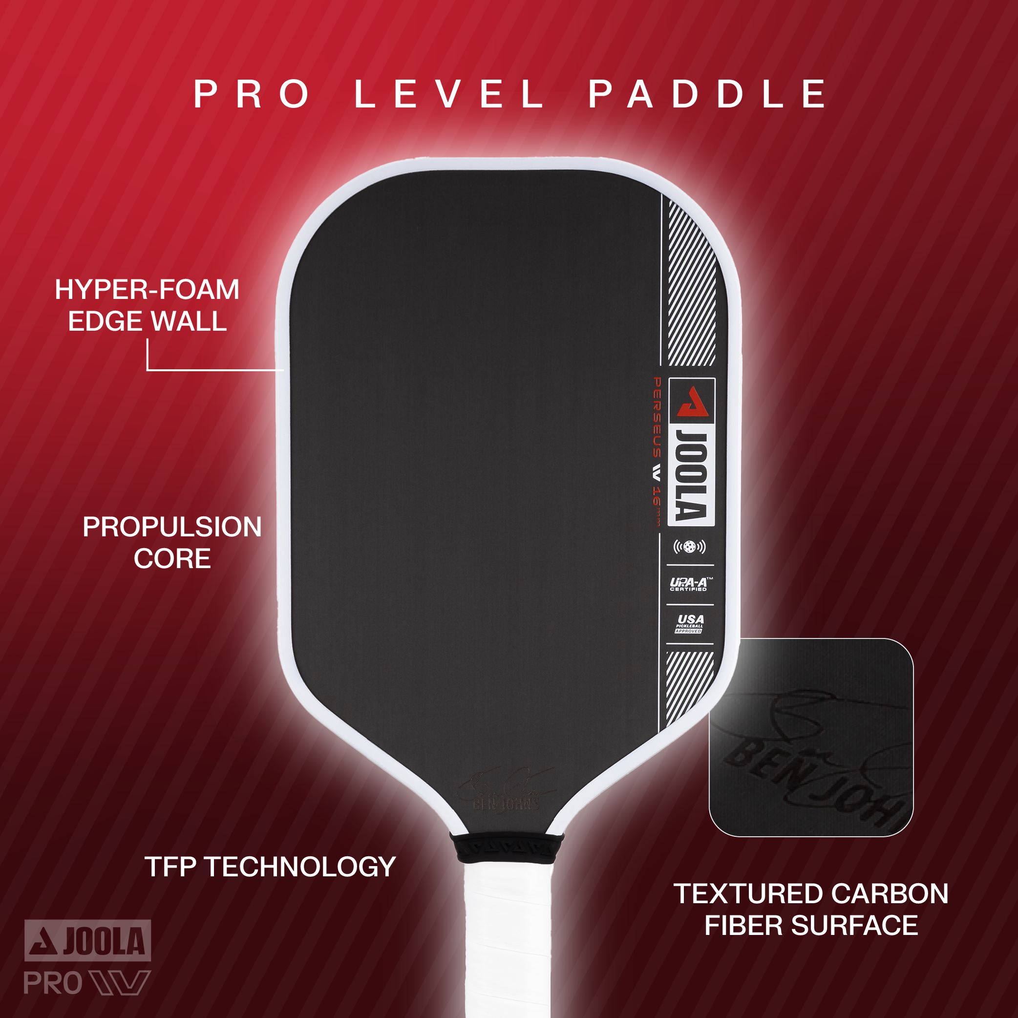 Joola Pickleball Racket Ben Johns Perseus Pro IV 16